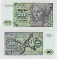 T148199 Banknote 20 DM Deutsche Mark Ro. 271b Schein 2.Jan. 1970 KN GE 2413598 N - 20 Deutsche Mark