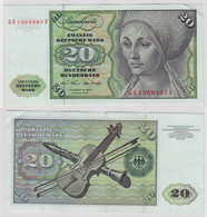 T148243 Banknote 20 DM Deutsche Mark Ro. 271b Schein 2.Jan. 1970 KN GE 1269497 F - 20 Deutsche Mark