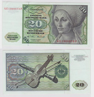 T148244 Banknote 20 DM Deutsche Mark Ro. 271b Schein 2.Jan. 1970 KN GE 1300873 P - 20 Deutsche Mark