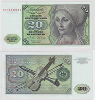 T148259 Banknote 20 DM Deutsche Mark Ro. 271a Schein 2.Jan. 1970 KN GC 1504231 E - 20 Deutsche Mark