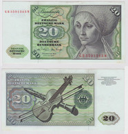 T148265 Banknote 20 DM Deutsche Mark Ro. 271a Schein 2.Jan. 1970 KN GB 3591343 W - 20 Deutsche Mark