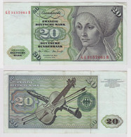 T148277 Banknote 20 DM Deutsche Mark Ro. 271b Schein 2.Jan. 1970 KN GE 3157061 B - 20 DM
