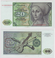 T148290 Banknote 20 DM Deutsche Mark Ro. 271a Schein 2.Jan. 1970 KN GC 6053825 B - 20 DM