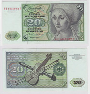 T148295 Banknote 20 DM Deutsche Mark Ro. 271b Schein 2.Jan. 1970 KN GE 1658062 F - 20 DM