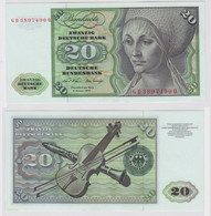 T148299 Banknote 20 DM Deutsche Mark Ro. 271a Schein 2.Jan. 1970 KN GB 3897490 Q - 20 DM
