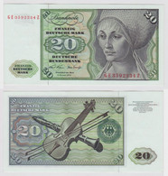 T148309 Banknote 20 DM Deutsche Mark Ro. 271b Schein 2.Jan. 1970 KN GE 3592334 Z - 20 Deutsche Mark