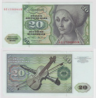 T148312 Banknote 20 DM Deutsche Mark Ro. 271b Schein 2.Jan. 1970 KN GE 1736905 W - 20 Deutsche Mark