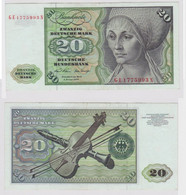 T148315 Banknote 20 DM Deutsche Mark Ro. 271b Schein 2.Jan. 1970 KN GE 1775993 N - 20 Deutsche Mark