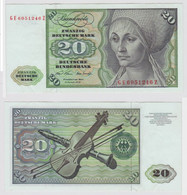 T148340 Banknote 20 DM Deutsche Mark Ro. 271b Schein 2.Jan. 1970 KN GE 6051246 Z - 20 DM