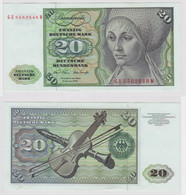 T148343 Banknote 20 DM Deutsche Mark Ro. 271b Schein 2.Jan. 1970 KN GE 8582848 W - 20 Deutsche Mark