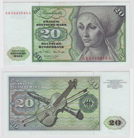 T148358 Banknote 20 DM Deutsche Mark Ro. 271a Schein 2.Jan. 1970 KN GB 8443845 S - 20 Deutsche Mark