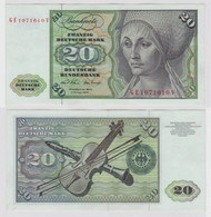 T148402 Banknote 20 DM Deutsche Mark Ro. 271b Schein 2.Jan. 1970 KN GE 1071610 V - 20 Deutsche Mark