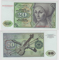 T148420 Banknote 20 DM Deutsche Mark Ro. 271a Schein 2.Jan. 1970 KN GB 9592260 Y - 20 Deutsche Mark
