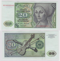 T148434 Banknote 20 DM Deutsche Mark Ro. 271b Schein 2.Jan. 1970 KN GE 0653358 S - 20 DM