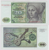 T148441 Banknote 20 DM Deutsche Mark Ro. 271b Schein 2.Jan. 1970 KN GF 8347001 A - 20 Deutsche Mark