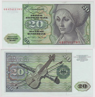 T148456 Banknote 20 DM Deutsche Mark Ro. 271a Schein 2.Jan. 1970 KN GB 8741179 Y - 20 DM
