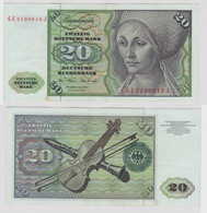T148465 Banknote 20 DM Deutsche Mark Ro. 271b Schein 2.Jan. 1970 KN GE 2190818 J - 20 Deutsche Mark