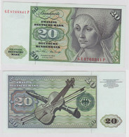 T148471 Banknote 20 DM Deutsche Mark Ro. 271b Schein 2.Jan. 1970 KN GE 8768841 P - 20 DM