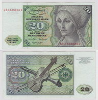 T148479 Banknote 20 DM Deutsche Mark Ro. 271b Schein 2.Jan. 1970 KN GE 0108069 Z - 20 Deutsche Mark