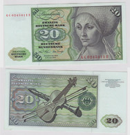 T148486 Banknote 20 DM Deutsche Mark Ro. 271a Schein 2.Jan. 1970 KN GC 0245411 E - 20 DM