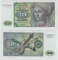 T148526 Banknote 20 DM Deutsche Mark Ro. 271b Schein 2.Jan. 1970 KN GE 6186428 V - 20 DM