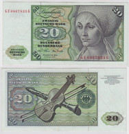 T148573 Banknote 20 DM Deutsche Mark Ro. 271b Schein 2.Jan. 1970 KN GE 0867823 G - 20 Deutsche Mark