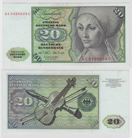 T148574 Banknote 20 DM Deutsche Mark Ro. 271a Schein 2.Jan. 1970 KN GC 8498828 C - 20 Deutsche Mark