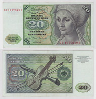 T148594 Banknote 20 DM Deutsche Mark Ro. 271a Schein 2.Jan. 1970 KN GC 1077840 E - 20 DM