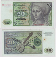T148631 Banknote 20 DM Deutsche Mark Ro. 271b Schein 2.Jan. 1970 KN GE 8426330 K - 20 Deutsche Mark