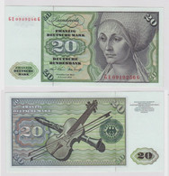 T148645 Banknote 20 DM Deutsche Mark Ro. 271b Schein 2.Jan. 1970 KN GE 0949256 G - 20 Deutsche Mark