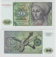 T148651 Banknote 20 DM Deutsche Mark Ro. 271b Schein 2.Jan. 1970 KN GE 5862821 F - 20 Deutsche Mark