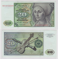 T148677 Banknote 20 DM Deutsche Mark Ro. 271b Schein 2.Jan. 1970 KN GE 1674223 G - 20 Deutsche Mark