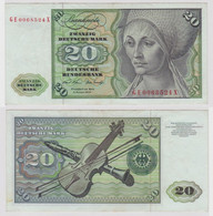 T148700 Banknote 20 DM Deutsche Mark Ro. 271b Schein 2.Jan. 1970 KN GE 0068524 X - 20 DM