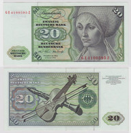 T148709 Banknote 20 DM Deutsche Mark Ro. 271b Schein 2.Jan. 1970 KN GE 4100595 Z - 20 Deutsche Mark