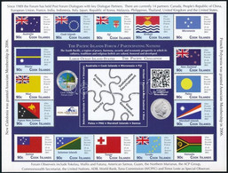 ** 2012 Csendes-óceáni Szigetek Konferenciája, Zászlók, 14 értékes + 16 értékes Kisív - Altri & Non Classificati