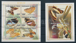 ** 1998 Lepkék Kisív Mi 1740-1745 + Blokk Mi 285 - Other & Unclassified