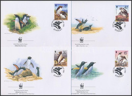 2002 WWF Pingvinek Sor 4 Db FDC-n Mi 855-858 - Otros & Sin Clasificación