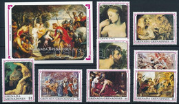 ** 1991 Rubens Festmény Sor Mi 1339-1346 + Blokk Mi 205 - Altri & Non Classificati