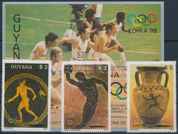 ** 1987 Nyári Olimpia, Szöul Sor + Blokk, Summer Olympics, Seoul Set + Block Mi 2061-2063 + Mi 21 - Other & Unclassified