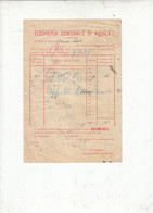 Tesoreria Comune L'Aquila  1928 - Tasse -.- - Supplies And Equipment