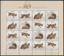 ** 1988 WWF: Hiúz Kisív, WWF Lynx Miniature Sheet Mi 1741-1744 - Other & Unclassified