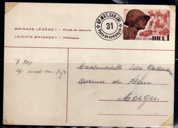 SWITZERLAND SUISSE SCHWEIZ SVIZZERA 1939 1940 SERVICE ACTIF BRIGADE LEGERE LEICHTE BR.L.1 CARTE CARD POSTKARTE OBLITERE' - Annullamenti