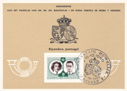 B01-326 Carte Souvenir Cob 1169 - Dynastie Mariage Royal De S.M. Le Roi Baudouin Et Fabiola.14-12-1960 Hasselt 1 - Souvenir Cards