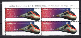 ESPAÑA 2021 ** MNH ED. 5455  80 ANIVERSARIO DE RENFE BL.4 - Nuevos