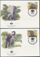 1986 WWF Ceylon-i Elefánt Sor Mi 753-756 4 Db FDC-n - Otros & Sin Clasificación