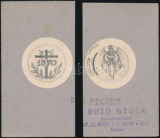 Bozó Gyula (1913-2004), 2 Db Mű: Egyházi Tervek (feltehetően Bélyegző Vagy érem Tervek). Ceruza, Papír, Kartonra Kasíroz - Other & Unclassified