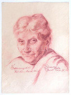 Ducsay Béla (1893-1967): Édesanyám 70 éves Korában, Pasztell, Papír, Jelzett, 41×31 Cm - Other & Unclassified