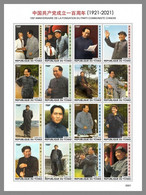 CHAD 2020 MNH Mao Zedong 100 Years Communist Party Kommunistische Partei M/S V - OFFICIAL ISSUE - DHQ2107 - Mao Tse-Tung