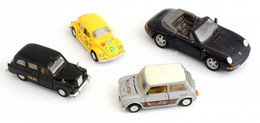 Welly Fém Játék Autók. Mini Cooper, VW Bogár, London Taxi, Porsche 911. - Other & Unclassified