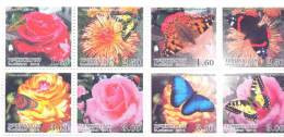 2012. Tajikistan, Butterflies And Flowers Of Central Asia, 8v Perforated, Mint/** - Tajikistan